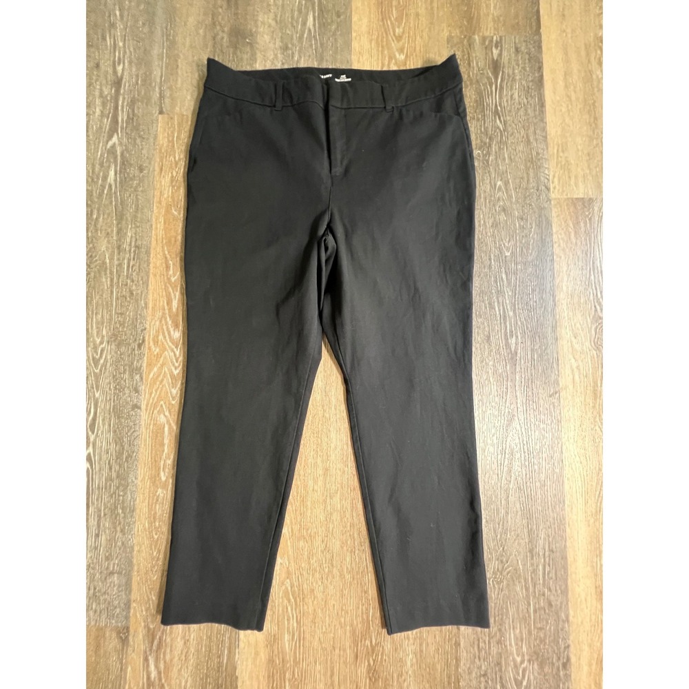 Old Navy Pixie Pants Women 16 Black High Rise Secret Slim Stretch Tapered